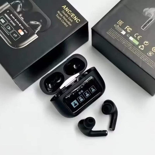 A9 LCD Display Wireless Earbuds - Black