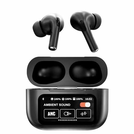 A9 LCD Display Wireless Earbuds - Black