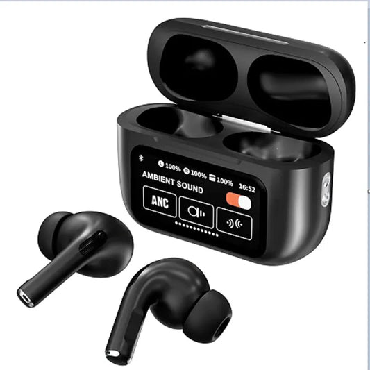 A9 LCD Display Wireless Earbuds - Black