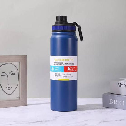 Stainless Steel Vacuum Water Bottle – 800ml Black