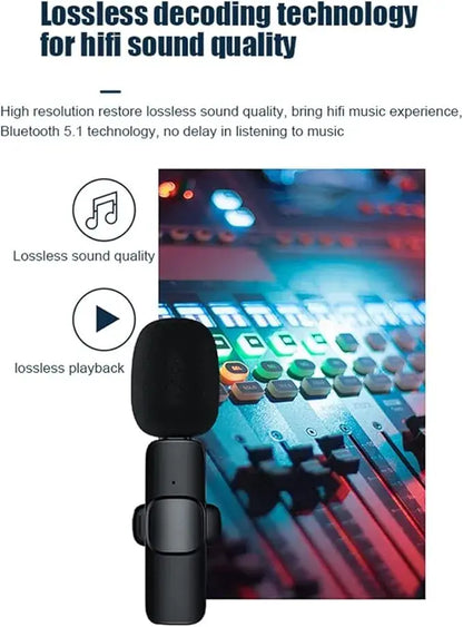 K35 Wireless Lavalier Microphone – For Mobile & Camera