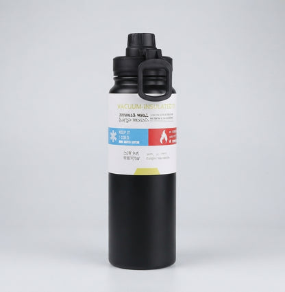 Stainless Steel Vacuum Water Bottle – 800ml Black