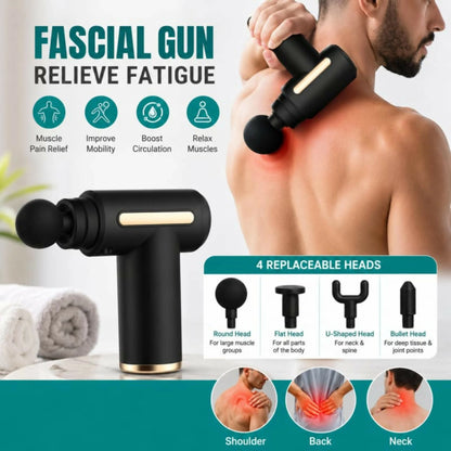 Professional Deep Tissue Massage Gun – 4 Heads