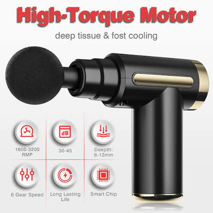 Professional Deep Tissue Massage Gun – 4 Heads
