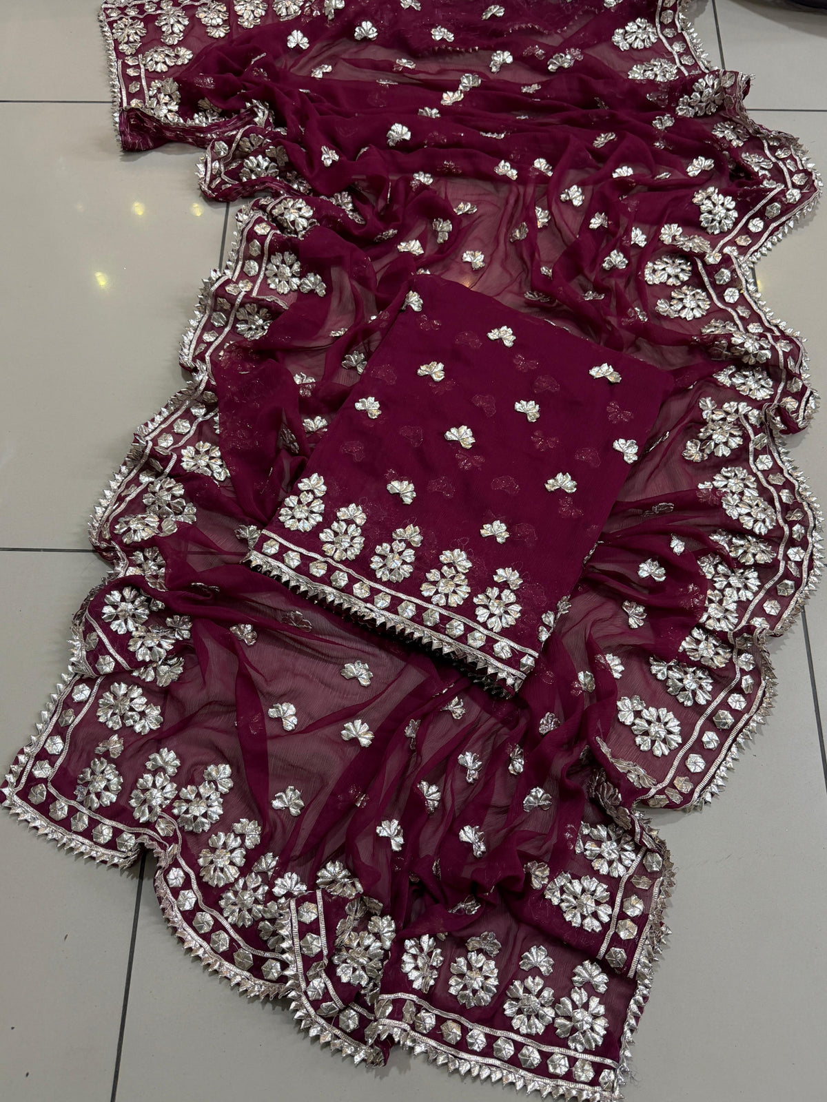 Handmade Gotta Work 2-Piece Chiffon Suit