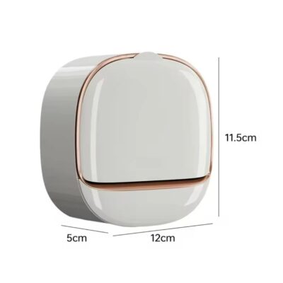 Wall Mounted Soap Holder with Drain Tray - Waterproof Soap Dish Space Saving Bathroom & Kitchen Organizer