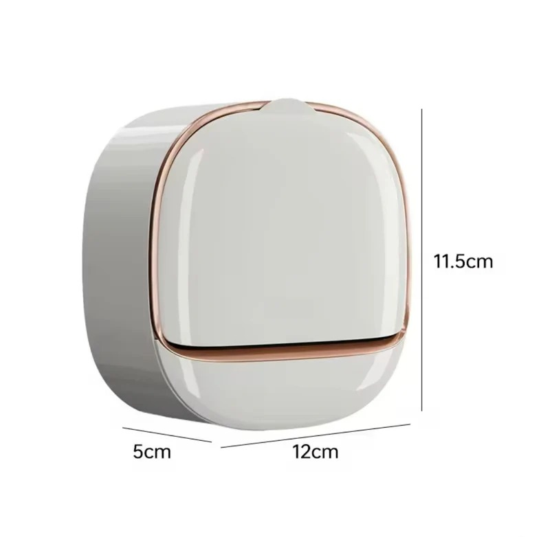 Wall Mounted Soap Holder with Drain Tray - Waterproof Soap Dish Space Saving Bathroom & Kitchen Organizer