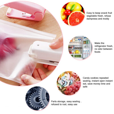 Portable Mini Heat Bag Sealer Machine – Handheld Plastic Food Sealing Tool for Snacks, Chips & Storage Bags (Random Color)