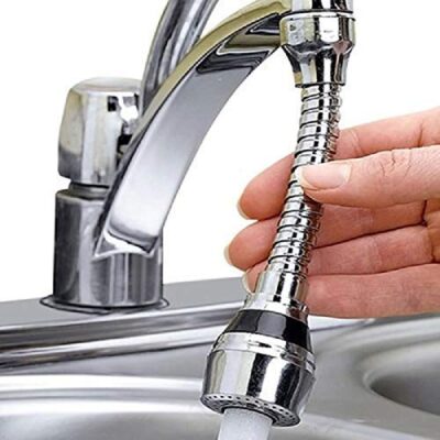Turbo Flex 360° Flexible Faucet Sprayer | Dual Spray Kitchen Tap Extension | Stainless Steel Rotating Water Saver Nozzle