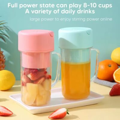 Professional Mini Juicer Portable Blender With Built-In Straw – USB Rechargeable Compact Smoothie Maker For Travel, Gym & Home Use