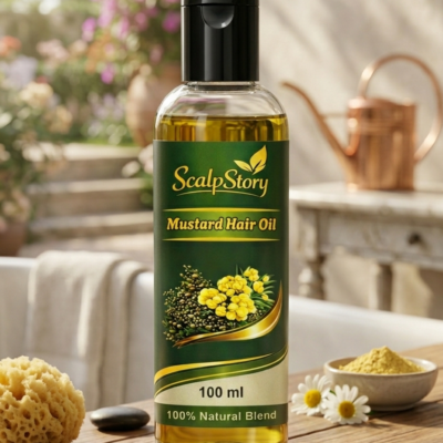 Premium Mustard Hair Oil 100ml – Natural Hair Growth Oil for Strong, Thick & Shiny Hair | Controls Hair Fall & Dandruff | Deep Scalp Nourishment