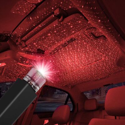 LED Car Roof Star Night Light Mini Projector – USB Galaxy Star Light for Car Interior Ambient Decoration