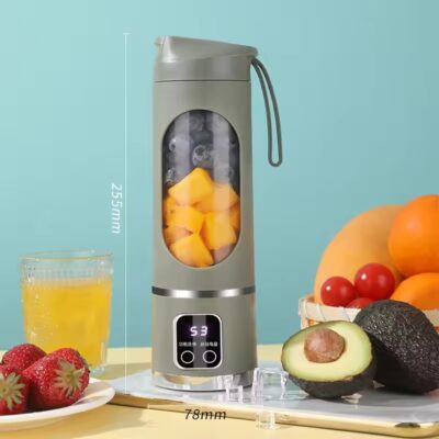 Portable USB Rechargeable Mini Blender & Juicer – Wireless Personal Smoothie Maker with Stainless Steel Blades for Shakes & Juices