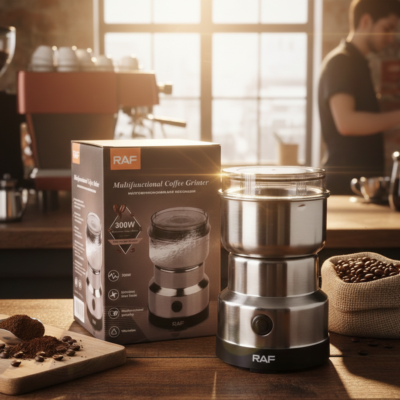 Electric Coffee Grinder 300W Multifunctional Stainless Steel Grinder for Beans, Nuts, Spices & Grains – Fast Grinding Kitchen Machine (85g Capacity)