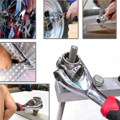 48-in-1 Universal Multi-Function Wrench | 360° Rotary Adjustable Spanner for Nuts & Bolts | Heavy Duty Hand Tool for Home & Car Repair