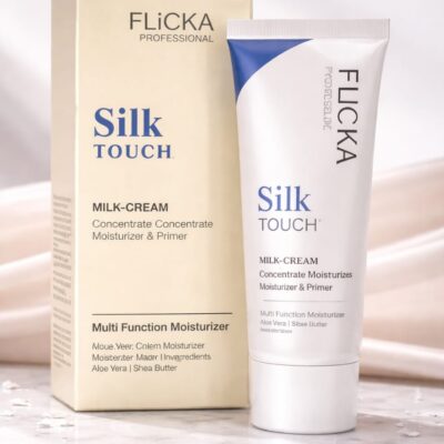 FLiCKA Silk Touch Milk Cream Moisturizer & Primer – 2-in-1 Hydrating Face Cream with Aloe Vera & Shea Butter | Lightweight, Smooth Makeup Base for Long-Lasting Finish