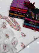 GTM Lawn 3PC Handmade Pakka Gota Work Dress - Lawn Shirt with Plain Trouser & Chiffon Dupatta