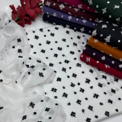 GTM Embroidered Lawn 3 Piece Suit - Sindhi Boti Sheesha Work Shirt with Plain Trouser & Chiffon Dupatta | Summer Collection 2026