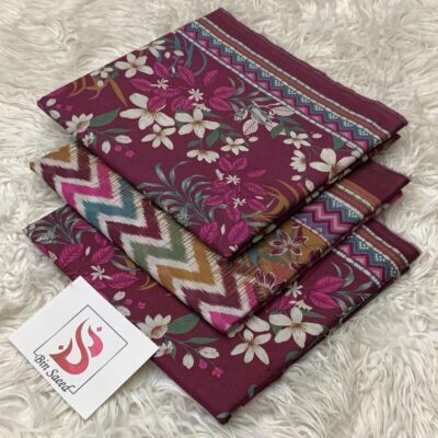 Bin Saeed 100% Original Printed Lawn 3PC Suit Article 25