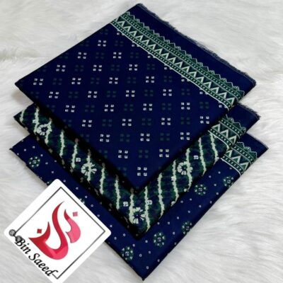 Bin Saeed 100% Original Printed Lawn 3PC Suit Article 34