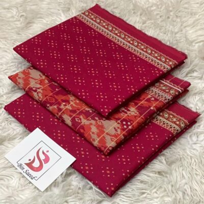 Bin Saeed 100% Original Printed Lawn 3PC Suit Article 36