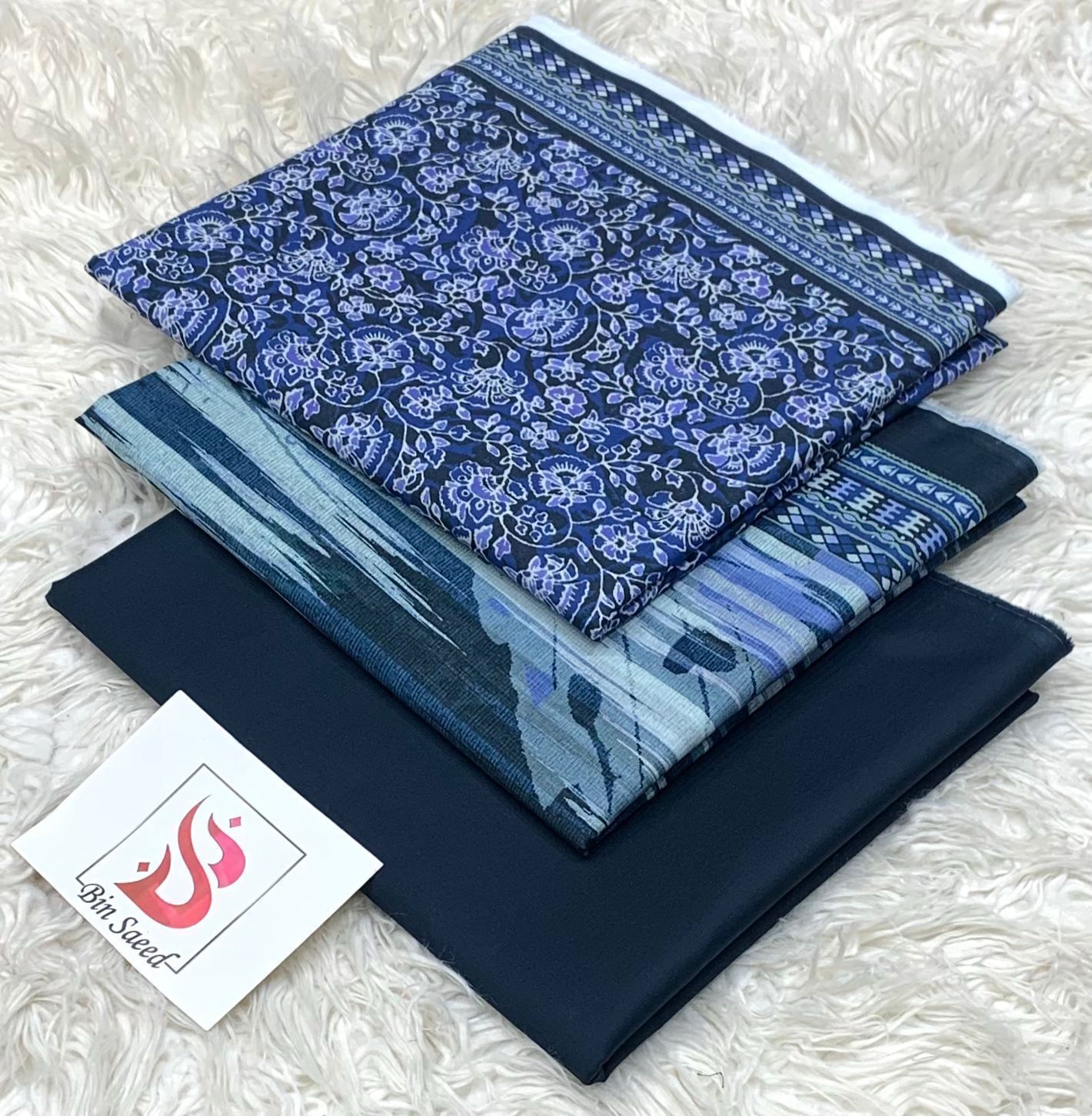 Bin Saeed 100% Original Printed Lawn 3PC Suit Article 40