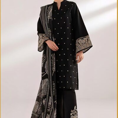 Sapphire Premium Air-Jet Lawn Embroidered 3PC Suit – D#1105