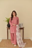 Cross Stitch 3PC Embroidered Lawn Suit – Premium Air-Jet Fabric (D#1138)