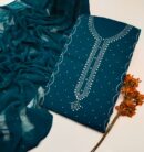 New Summer Collection 2026 – 3 Piece Embroidered Handcrafted Suit | Pure Lawn Fabric | Mukesh Gala Bail Style Shirt with Embroidered Chiffon Dupatta
